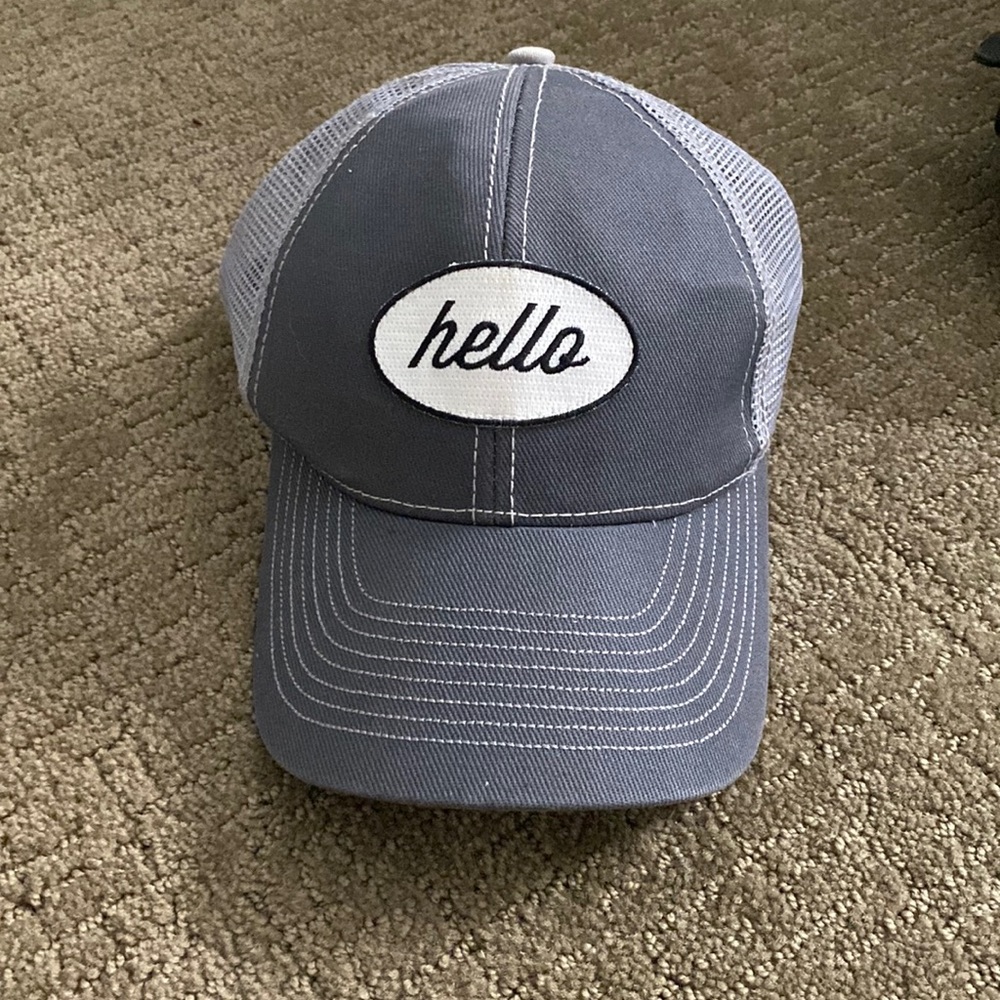 Grey baseball hat